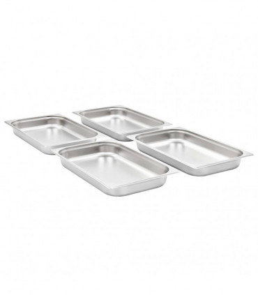 Gastronorm Containers 4 pcs GN 1/1 65 mm Stainless Steel