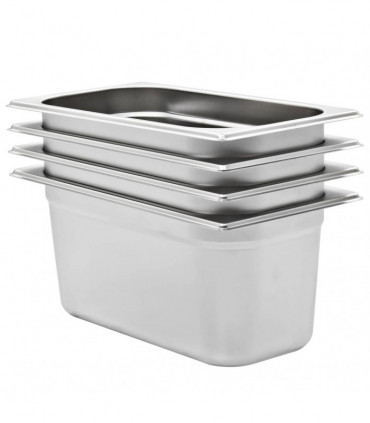 Gastronorm Containers 4 pcs GN 1/3 150 mm Stainless Steel