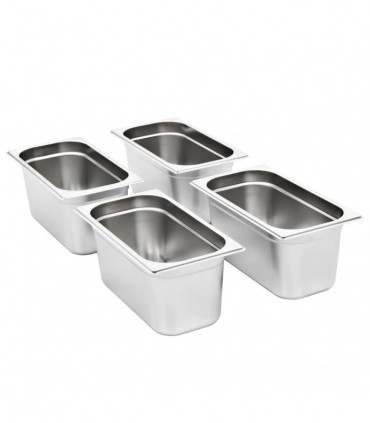 Gastronorm Containers 4 pcs GN 1/3 150 mm Stainless Steel