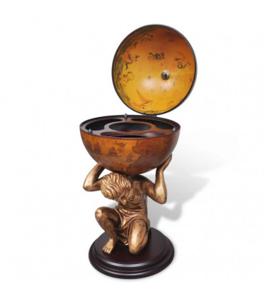 Globe Bar Wine Stand Atlas Design 42x42x85 cm