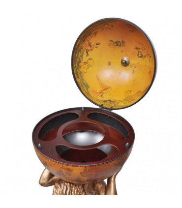 Globe Bar Wine Stand Atlas Design 42x42x85 cm