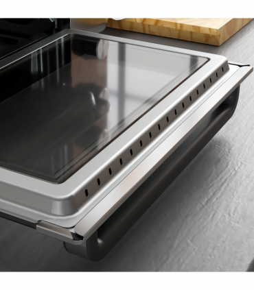 HOMCOM 30L Mini Oven with Adjustable Temperature, 60 Min Time 1600W, Silver