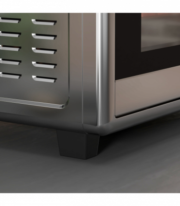 HOMCOM 30L Mini Oven with Adjustable Temperature, 60 Min Time 1600W, Silver