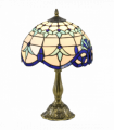 HOMCOM Stained Glass Table Lamp, for Bedroom Bedside, Bulb not Included