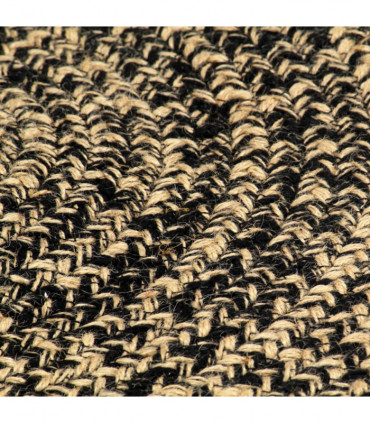 Handmade Rug Jute Black and Brown 180 cm