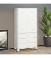Industrial Wardrobe White 90x50x180 cm Metal
