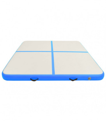 Inflatable Gymnastics Mat with Pump 200x200x10 cm PVC Blue