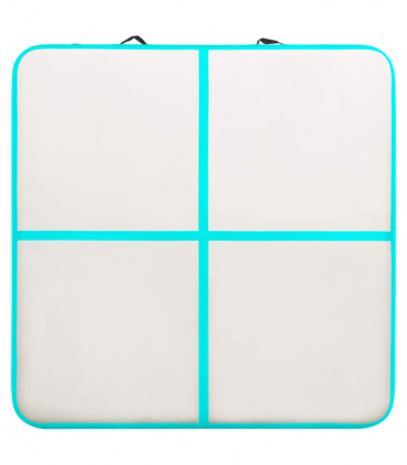 Inflatable Gymnastics Mat with Pump 200x200x10 cm PVC Green