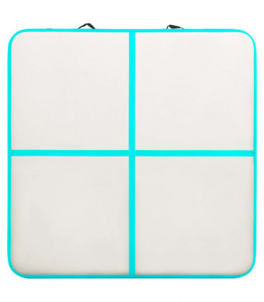 Inflatable Gymnastics Mat with Pump 200x200x15 cm PVC Green