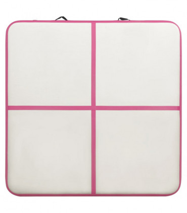 vidaXL Inflatable Gymnastics Mat with Pump 200x200x15 cm PVC Pink