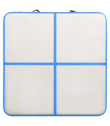 vidaXL Inflatable Gymnastics Mat with Pump 200x200x20 cm PVC Blue