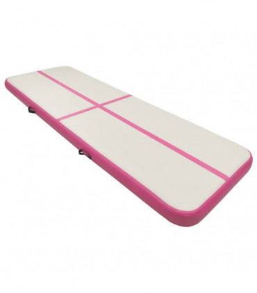 Inflatable Gymnastics Mat with Pump 300x100x15 cm PVC Pink