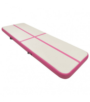 Inflatable Gymnastics Mat with Pump 400x100x20 cm PVC Pink