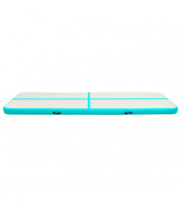 Inflatable Gymnastics Mat with Pump 600x100x20 cm PVC Green