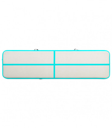 Inflatable Gymnastics Mat with Pump 600x100x20 cm PVC Green