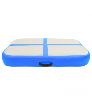 Inflatable Gymnastics Mat with Pump 60x100x20 cm PVC Blue
