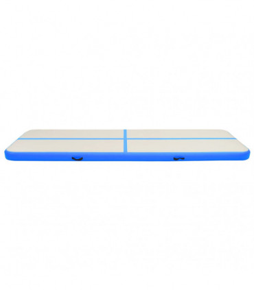 Inflatable Gymnastics Mat with Pump 800x100x20 cm PVC Blue
