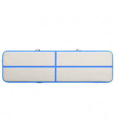 Inflatable Gymnastics Mat with Pump 800x100x20 cm PVC Blue