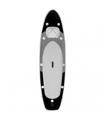 Inflatable Stand Up Paddle Board Set Black 300x76x10 cm
