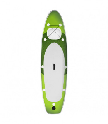 Inflatable Stand Up Paddle Board Set Green 300x76x10 cm