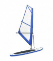 Inflatable Stand Up Paddleboard with Sail Set Blue and White