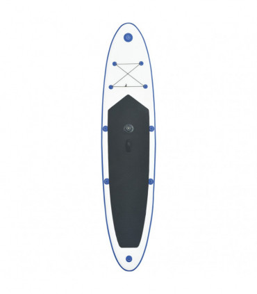 Inflatable Stand Up Paddleboard with Sail Set Blue and White