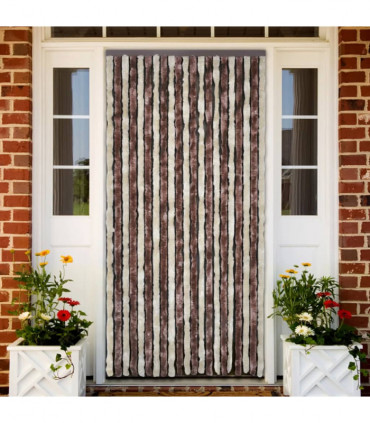 Insect Curtain Beige and Light Brown 90x220 cm Chenille