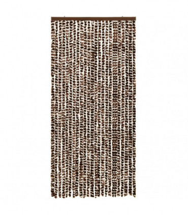 Insect Curtain Brown and White 100x220 cm Chenille