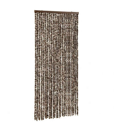 Insect Curtain Brown and White 100x220 cm Chenille