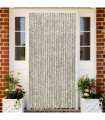 Insect Curtain Light and Dark Grey 90x220 cm Chenille