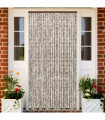Insect Curtain Taupe and White 100x220 cm Chenille