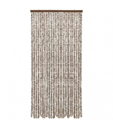 Insect Curtain Taupe and White 100x220 cm Chenille