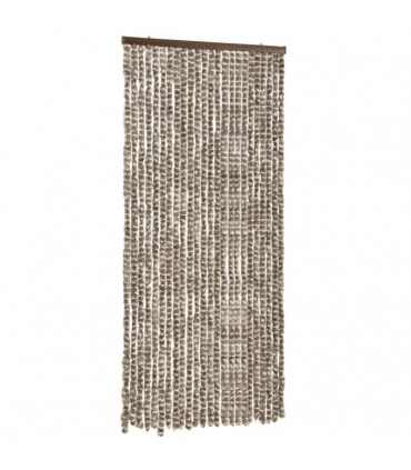 Insect Curtain Taupe and White 100x220 cm Chenille