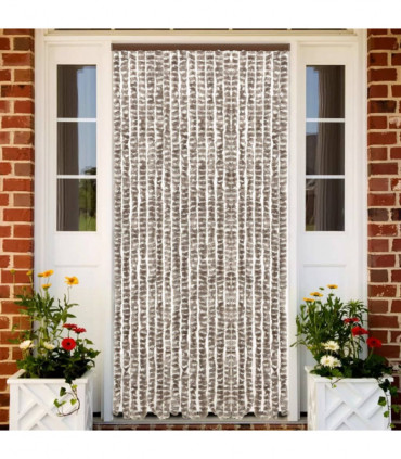 Insect Curtain Taupe and White 90x220 cm Chenille