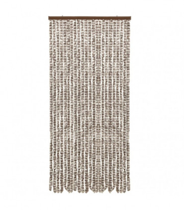 Insect Curtain Taupe and White 90x220 cm Chenille
