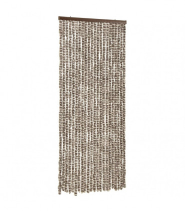Insect Curtain Taupe and White 90x220 cm Chenille