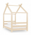 Kids Bed Frame Solid Pine Wood 70x140 cm