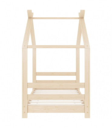 Kids Bed Frame Solid Pine Wood 70x140 cm