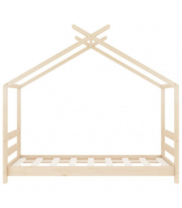 Kids Bed Frame Solid Pine Wood 70x140 cm