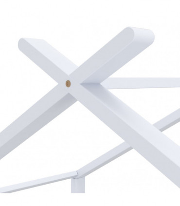 Kids Bed Frame White Solid Pine Wood 80x160 cm