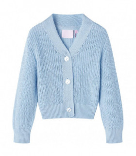 Kids' Cardigan Knitted Blue 116