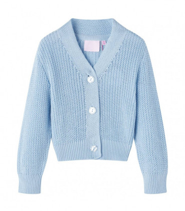 Kids' Cardigan Knitted Blue 116