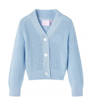 Kids' Cardigan Knitted Blue 128
