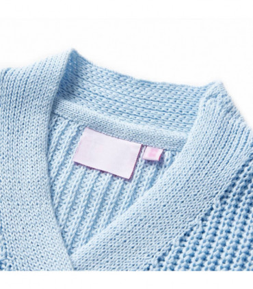 Kids' Cardigan Knitted Blue 128