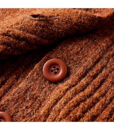 Kids' Cardigan Knitted Cognac 116
