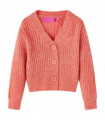 Kids' Cardigan Knitted Medium Pink 104