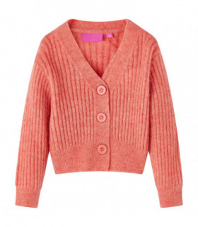 Kids' Cardigan Knitted Medium Pink 116