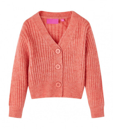 Kids' Cardigan Knitted Medium Pink 116