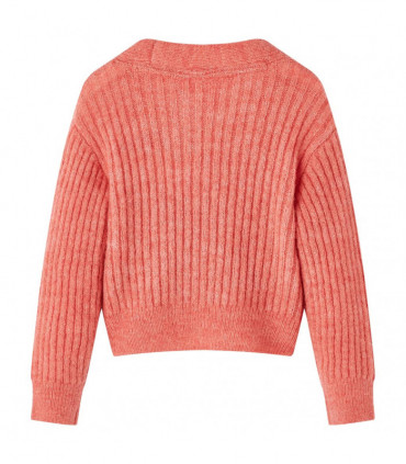 Kids' Cardigan Knitted Medium Pink 116