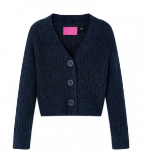 Kids' Cardigan Knitted Navy 128